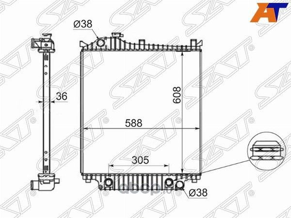 Радиатор FORD EXPLORER 07- (SAT). Артикул FD000709