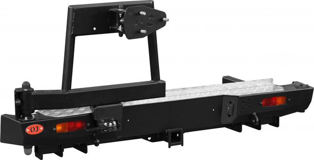 Бампер силовой OJ задний с левой калиткой под запаску для Great Wall Wingle 5 2011-2026. Артикул 03.146.03