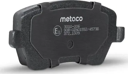 КОЛОДКИ ТОРМОЗНЫЕ ПЕРЕДНИЕ К-КТ (Metaco) Metaco. Артикул 3000006