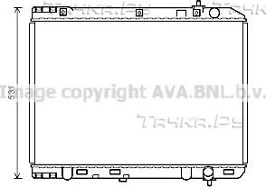 Радиатор охлаждения двигателя AVA. Артикул KA2246