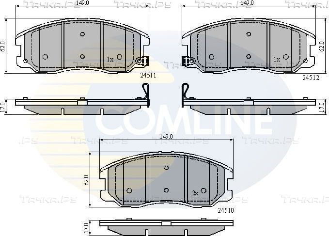 Тормозные колодки Comline Comline. Артикул CBP31582