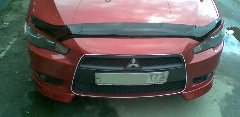 Дефлектор SIM для капота Mitsubishi Lancer 10 2007-2010. Артикул SMILAN0712