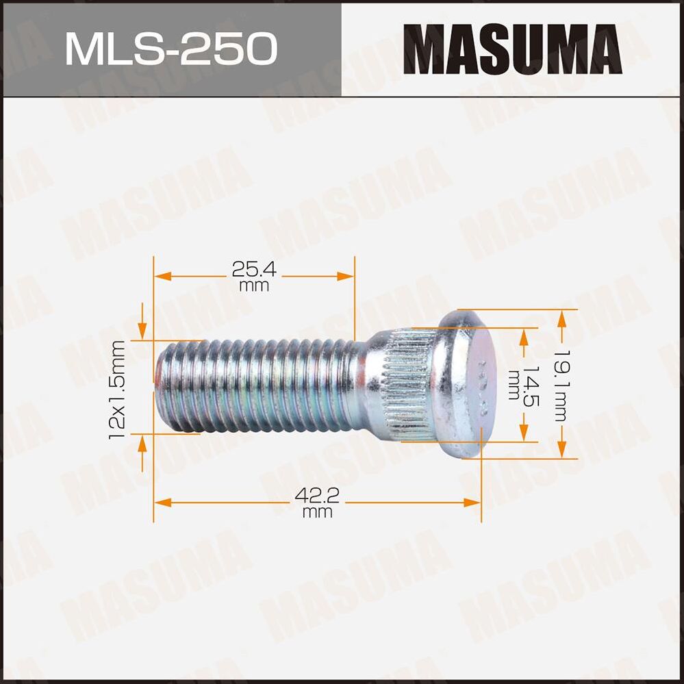 Шпилька MASUMA 12x1.5мм, L=42.2мм / Toyota Masuma. Артикул MLS250