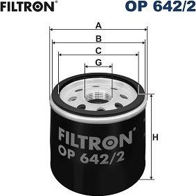 Масляный фильтр Filtron. Артикул OP 642/2