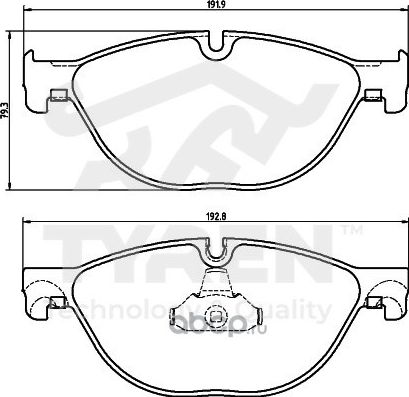Колодки тормозные (Tyren). Артикул TYR1210761
