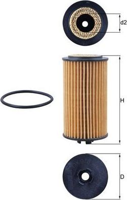 Масляный фильтр Mahle. Артикул OX 978D