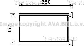 Радиатор отопителя (печки) AVA. Артикул JEA6069
