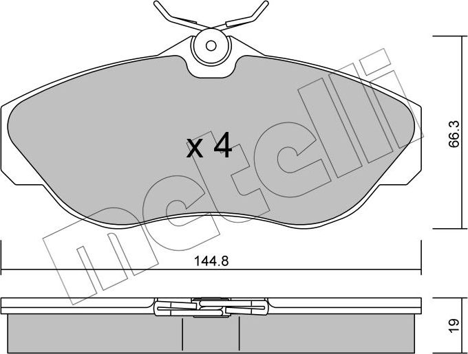 Тормозные колодки Metelli. Артикул 22-0350-0
