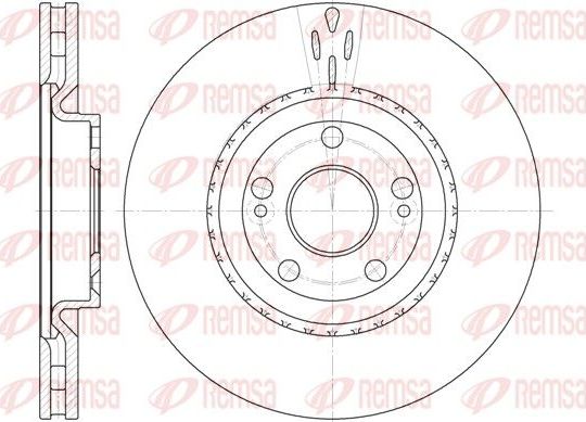 Тормозной диск Remsa передний для Renault Avantime 2001-2003. Артикул 6696.10