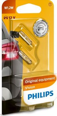W1,2W 12V-1,2W (W2x4,6d) (блистер 2шт.) Philips. Артикул 12516B2
