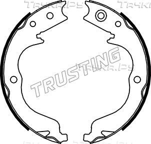 Тормозные колодки (стояночная тормозная система) Trusting задние для Mitsubishi Grandis 2004-2011. Артикул 064.180