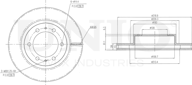 Диск тормозной (Unio). Артикул BRD-20378