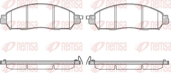Тормозные колодки Remsa передние для Nissan Navara D23 2015-2026. Артикул 1612.04