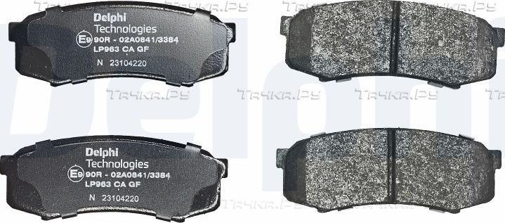 Тормозные колодки Delphi (Low-Metallic). Артикул LP963