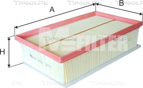 Воздушный фильтр MFilter для Volkswagen Golf VII 2012-2026. Артикул K 7019/1