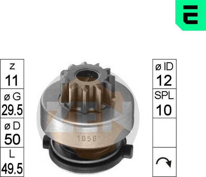 Бендикс стартера Era. Артикул ZN1058