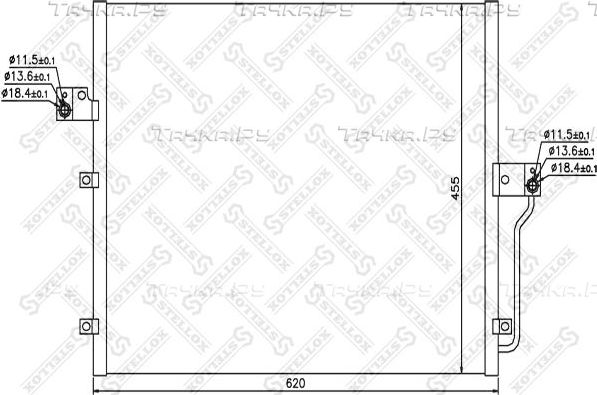Радиатор кондиционера (конденсатор) Stellox. Артикул 10-45578-SX