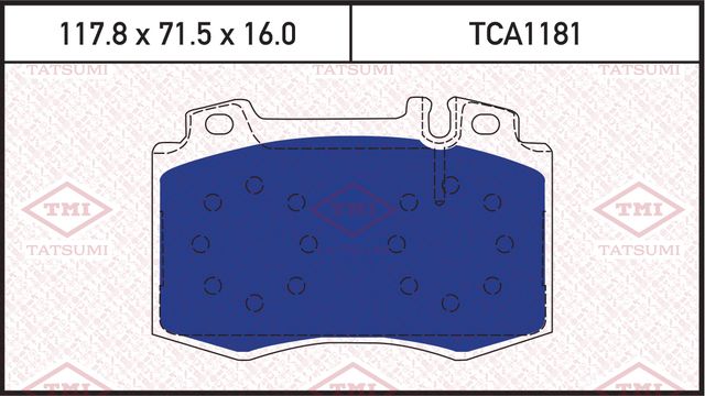 Колодки тормозные MB W163/W220 98- перед.с датчиком (Tatsumi). Артикул TCA1181