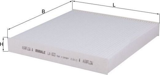 Салонный фильтр Mahle. Артикул LA 833