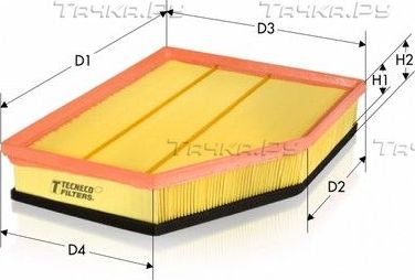 Воздушный фильтр  Tecneco Filters для Volvo V70 II 2001-2008. Артикул AR10499PMS