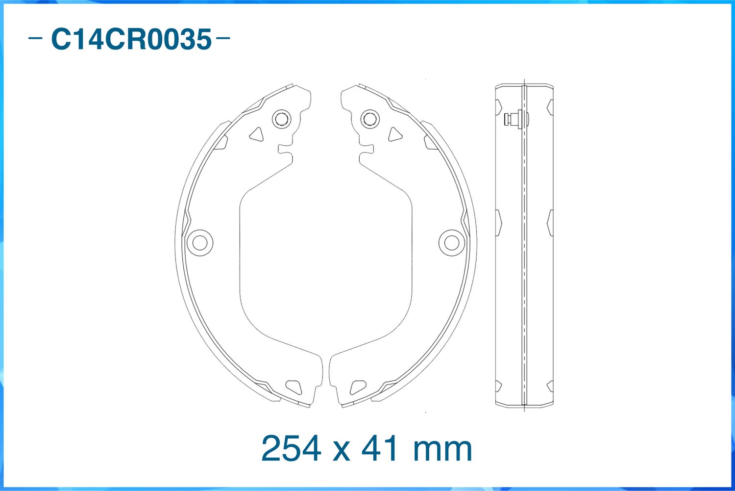 Колодки тормозные задние барабанные (Cworks). Артикул C14CR0035