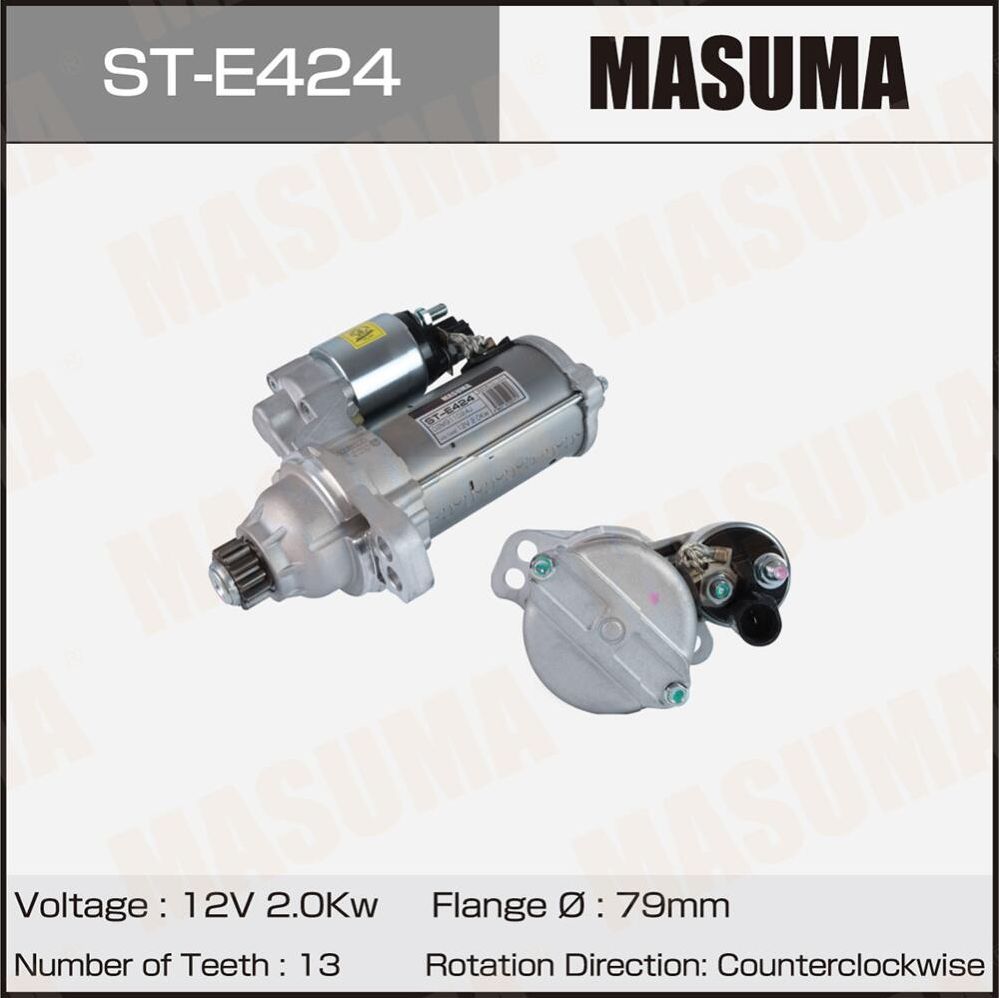 Стартер MASUMA, AUDI / CJXC, DNUE (12V/2.0KW). Артикул STE424