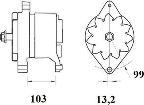 Генератор Mahle для Volvo  FM7 1998-2001. Артикул MG 500