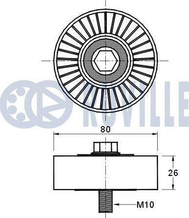 Стойка (тяга) стабилизатора Ruville. Артикул 915784
