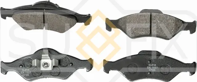 Колодки тормозные дисковые | перед прав/лев | (Sufix). Артикул SX-1551