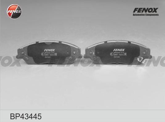 Тормозные колодки Fenox. Артикул BP43445