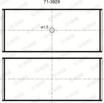 Вкладыши шатунные Glyco. Артикул 71-3929/4 STD