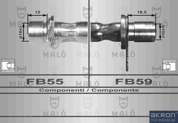 Тормозной шланг Malò. Артикул 80129