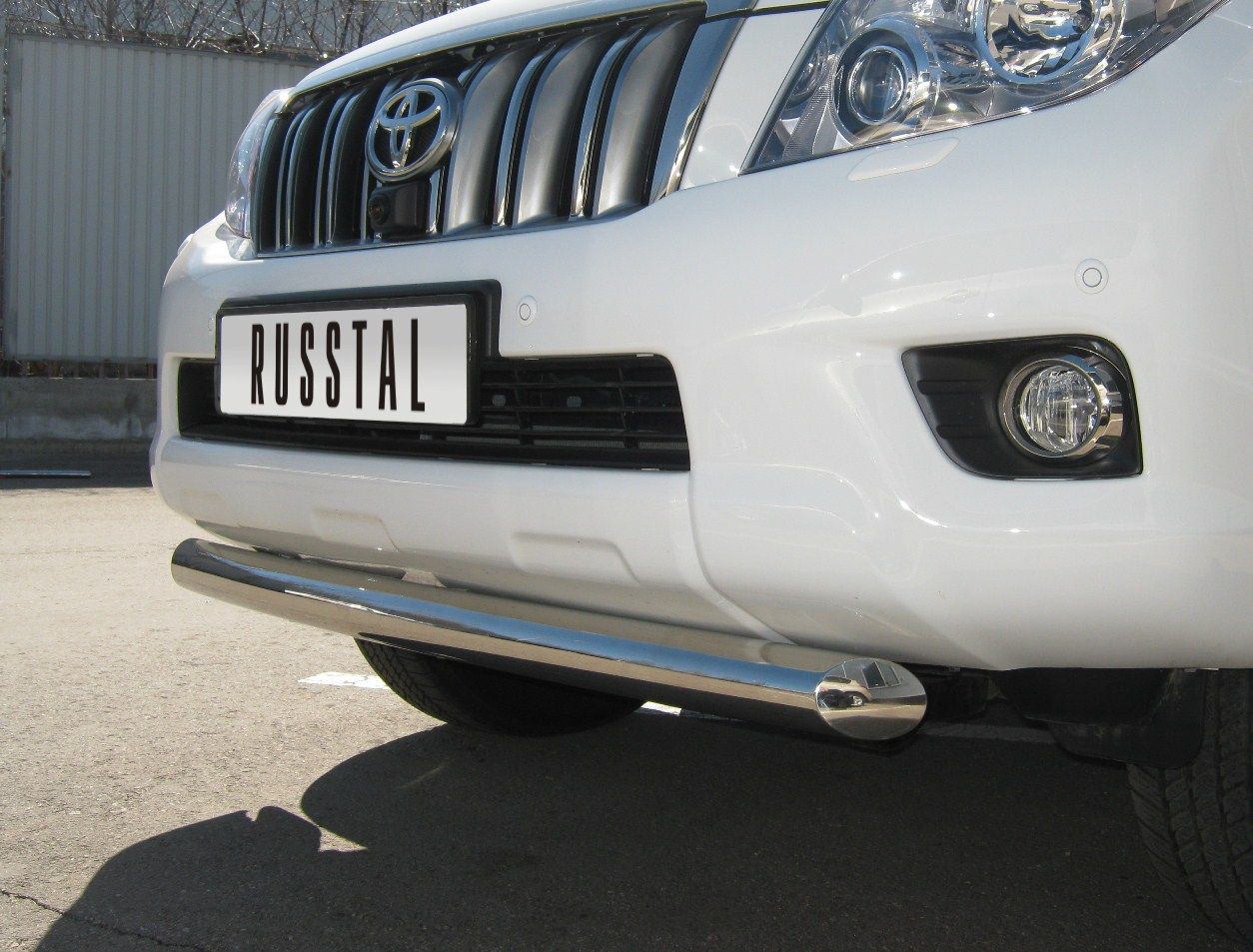 Защита RusStal переднего бампера d76 (дуга) для Toyota Land Cruiser Prado 150 2009-2013. Артикул PNZ-000471