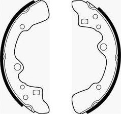 Тормозные колодки (стояночная тормозная система) SCT-Germany задние для Mazda 626 II (GC) 1983-1987. Артикул SS 509