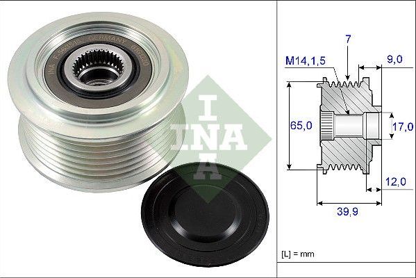 Муфта генератора обгонная Ina. Артикул 535 0229 10