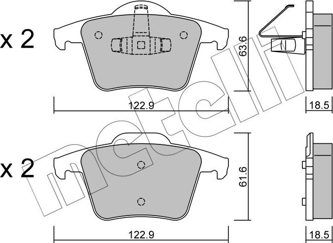 Тормозные колодки Metelli. Артикул 22-0688-0