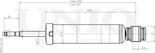 Амортизатор подвески (Unio). Артикул SAB-10401