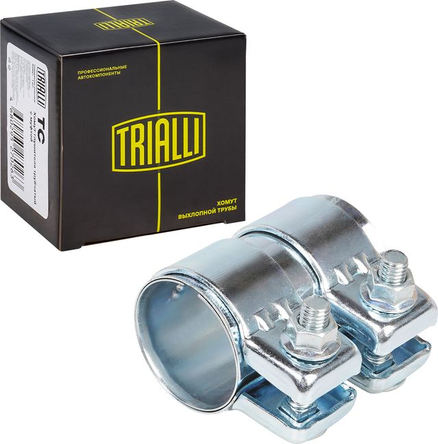 Хомут глушителя трубчатый с муфтой D45 мм L80 мм (оцинк. сталь) (TC 45 Z) TRIALLI TC 45 Z Trialli. Артикул TC 45 Z