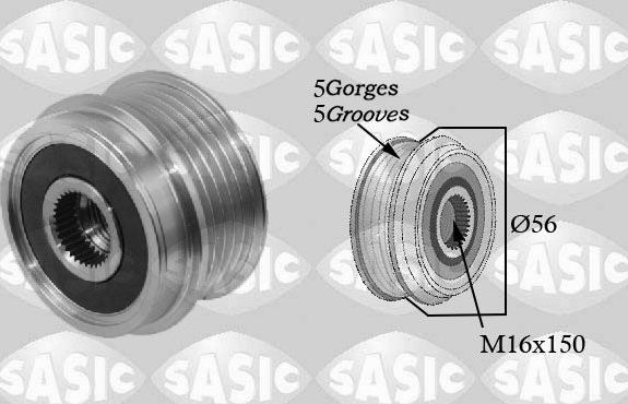 Муфта генератора обгонная Sasic для Volkswagen Passat B5 1996-2005. Артикул 1676002