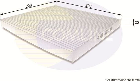 Салонный фильтр Comline для Toyota Corolla E120, E130 2001-2008. Артикул EKF187