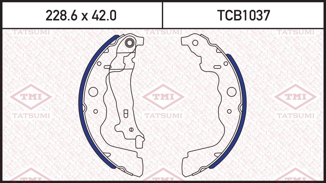 Колодки тормозные задние RENAULT Duster/Kangoo/Grand Kangoo 2008 (Tatsumi). Артикул TCB1037