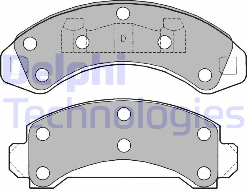 Тормозные колодки Delphi (Low-Metallic). Артикул LP1173