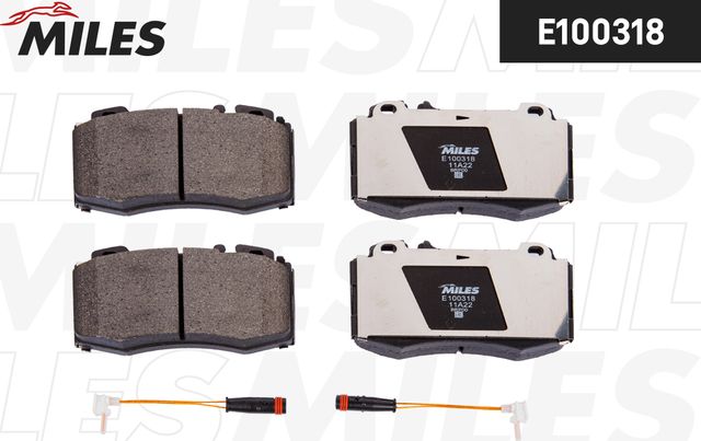 Тормозные колодки Miles (Semi-Metallic) передние для Mercedes-Benz M-Класс I (W163) 1998-2005. Артикул E100318