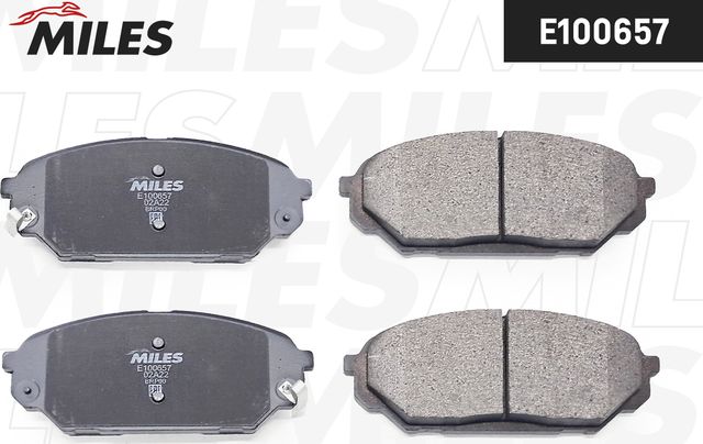 Тормозные колодки Miles (Semi-Metallic). Артикул E100657