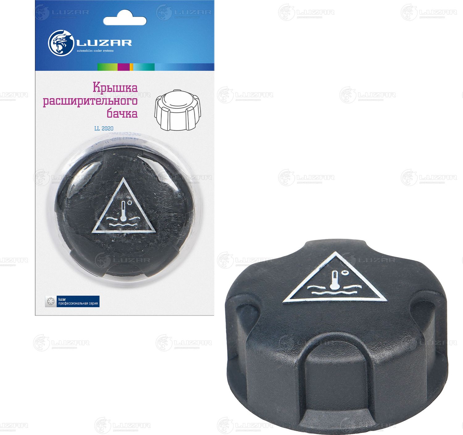 Крышка (пробка) расш. бачка для а/м Peugeot 308 (07-)/307 (01-)/206 (98-)/Citroen C4 (04-) (LL 2020) (Luzar) Luzar (полимерный материал). Артикул LL 2020