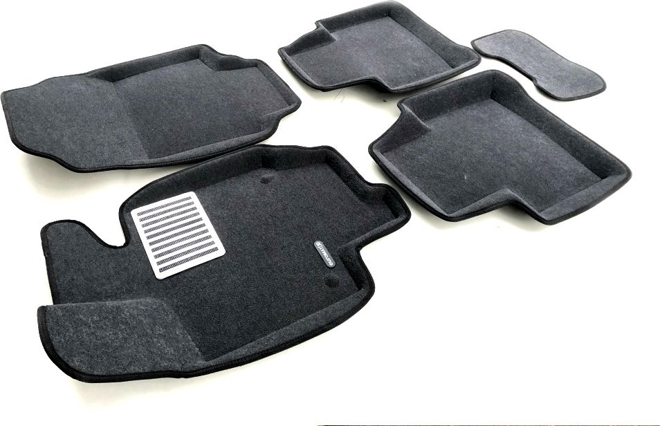 Коврики текстильные Euromat 3D Lux для салона Toyota RAV 4 V 2019-2026 СЕРЫЕ. Артикул EM3D-005105G