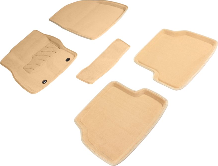 Коврики Seintex 3D ворсовые для салона Ford Focus II 2005-2011 Бежевые. Артикул 84707