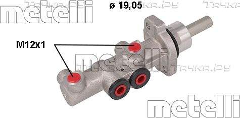 Тормозной цилиндр главный Metelli (алюминий) для Volkswagen Fox I 2005-2011. Артикул 05-1117
