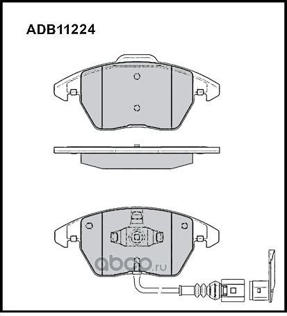 Колодки тормозные дисковые | перед | (Allied Nippon). Артикул ADB11224