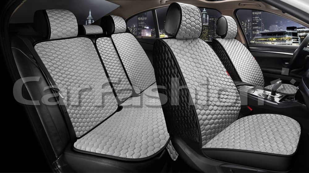Накидки универсальные CarFashion Sota Plus для авто, цвет Серый/Черный/Серый. Артикул 22666
